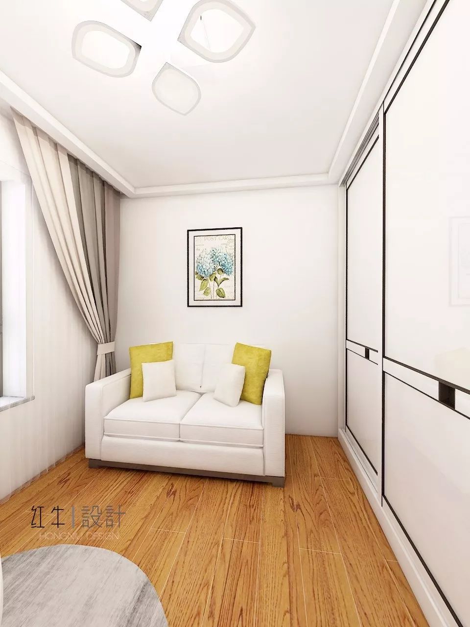 南京四季金輝90平米現(xiàn)代簡約風(fēng)格裝修 跳躍色彩讓空間更靈動07