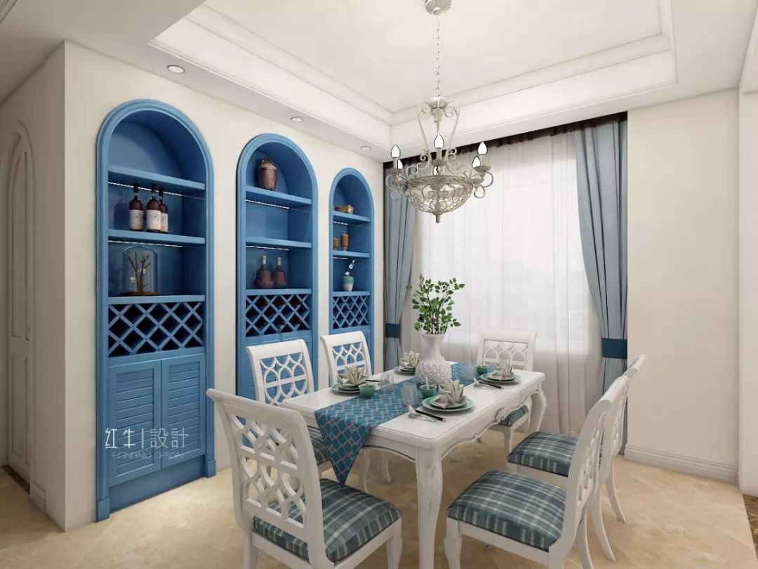 南京燕江府125㎡地中海風(fēng)格 主打藍白的浪漫情懷05