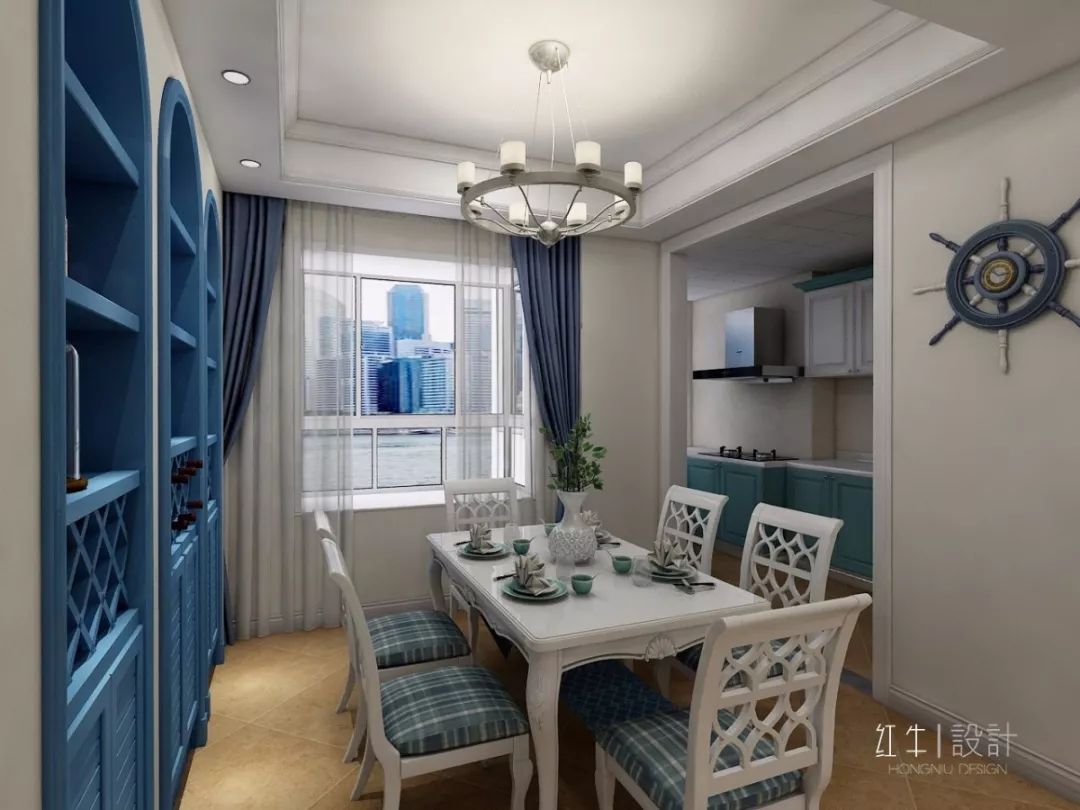南京燕江府125㎡地中海風(fēng)格 主打藍白的浪漫情懷06