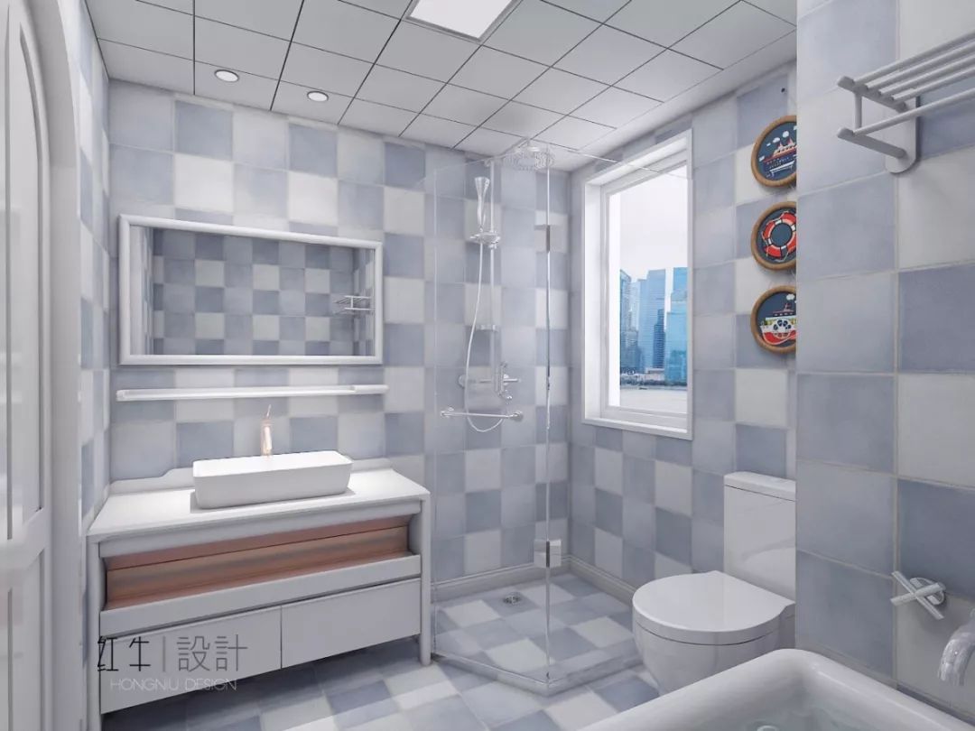 南京燕江府125㎡地中海風(fēng)格 主打藍白的浪漫情懷09