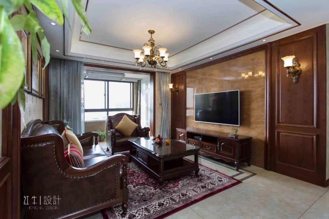 南京旭日愛(ài)上城115平米簡(jiǎn)美風(fēng)格裝修 喜歡深色家具的看過(guò)來(lái)02