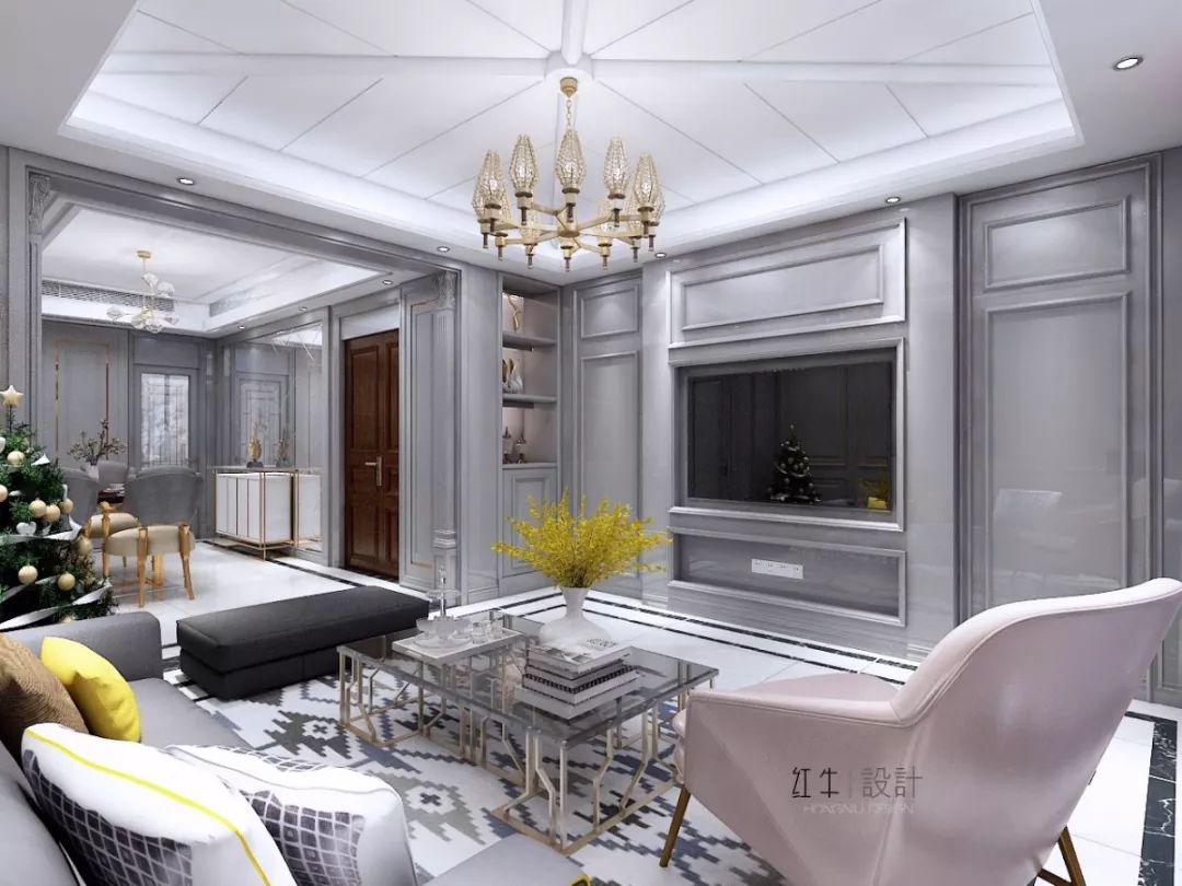 南京紫金未來城140平米簡約法式風格裝修 古典和現(xiàn)代的結合01