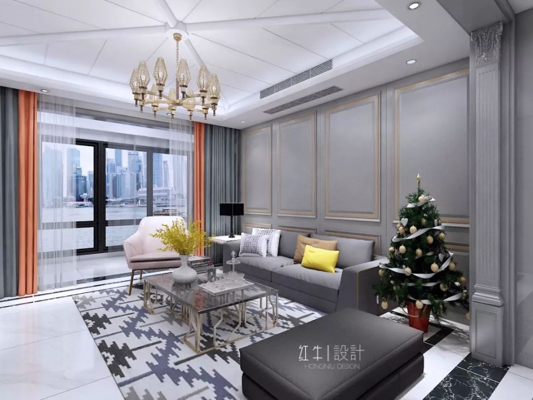 南京紫金未來城140平米簡約法式風格裝修 古典和現(xiàn)代的結合02