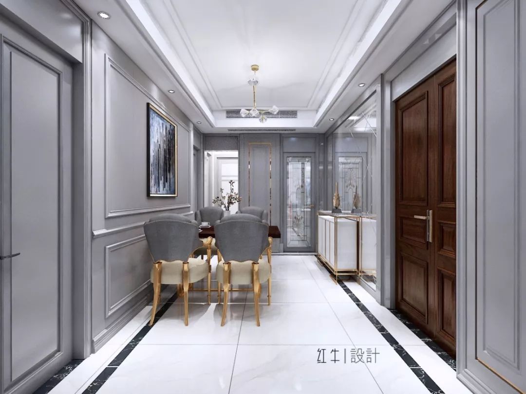 南京紫金未來城140平米簡約法式風格裝修 古典和現(xiàn)代的結合03