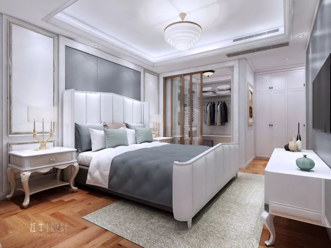 南京紫金未來城140平米簡約法式風格裝修 古典和現(xiàn)代的結合06