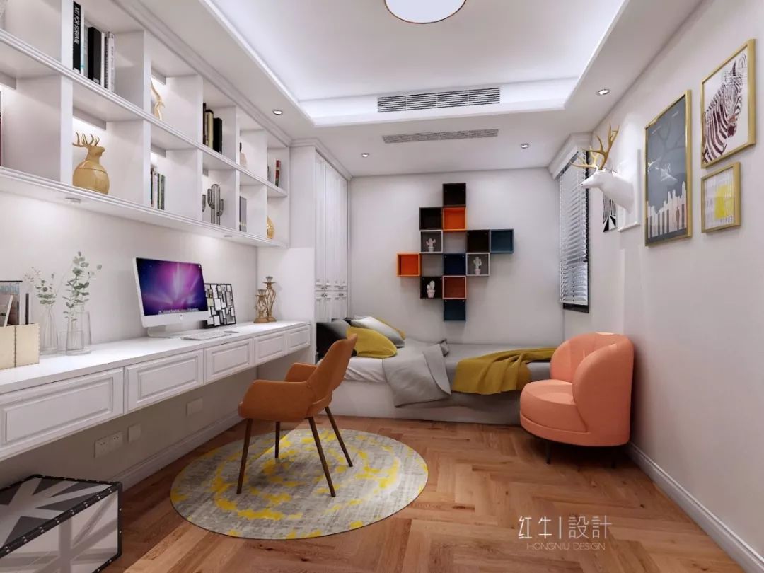 南京紫金未來城140平米簡約法式風格裝修 古典和現(xiàn)代的結合08