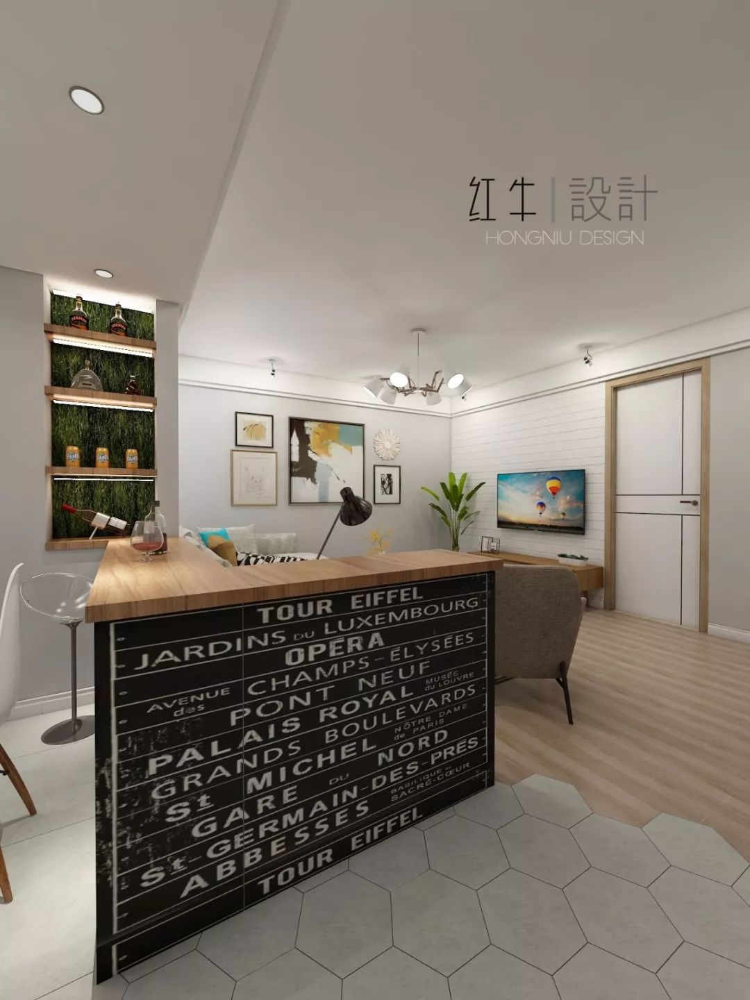 南京九龍雅苑92平米北歐風格裝修 空間氣氛營造者02 (1)