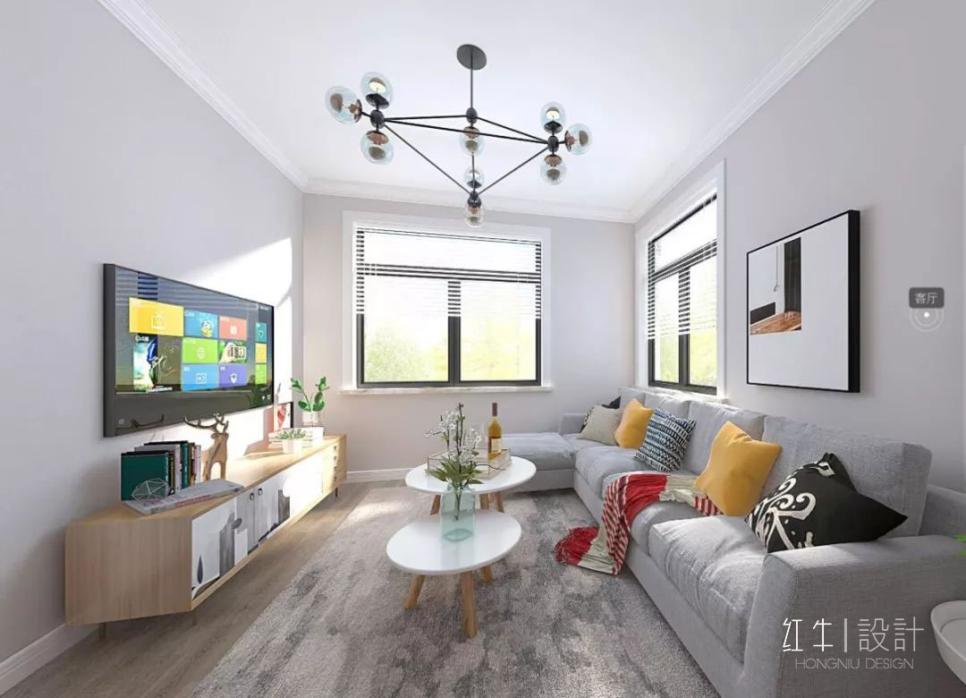 水印_紅牛設(shè)計_南京平治南苑85平米北歐風(fēng)格裝修--三口之家的溫馨居室02