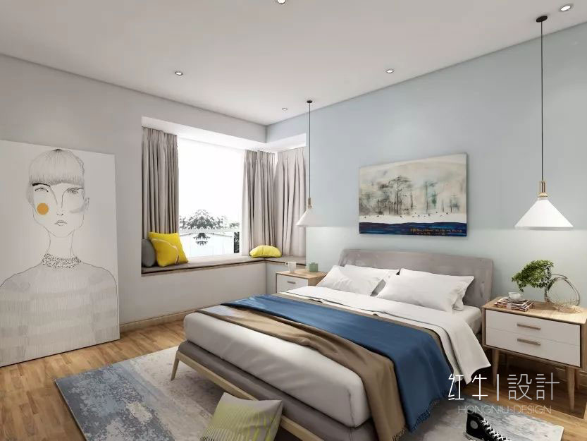 水印_紅牛設(shè)計_南京平治南苑85平米北歐風(fēng)格裝修--三口之家的溫馨居室07