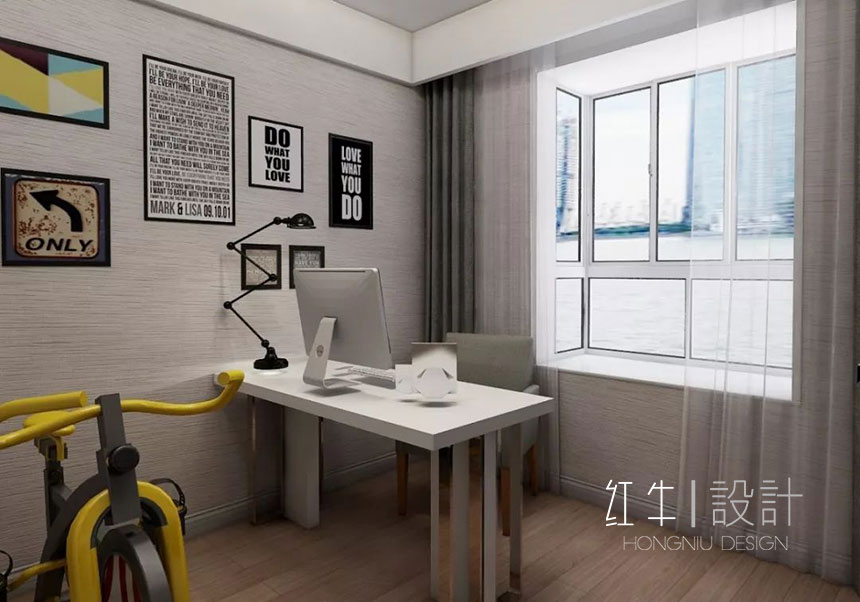 南京保利國際社區(qū)142平米現(xiàn)代簡(jiǎn)約風(fēng)格裝修09書房_水印