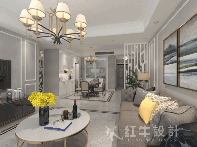 南京老房翻新--即便少掉一個(gè)衛(wèi)生間，也要單獨(dú)的衣帽間！01仇美蓉_康盛花園115㎡輕奢風(fēng)格裝修效果圖