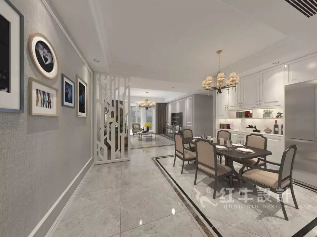 南京老房翻新--即便少掉一個(gè)衛(wèi)生間，也要單獨(dú)的衣帽間！13仇美蓉_康盛花園115㎡輕奢風(fēng)格裝修效果圖_餐廳