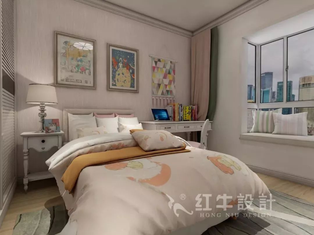 南京老房翻新--即便少掉一個(gè)衛(wèi)生間，也要單獨(dú)的衣帽間！16仇美蓉_康盛花園115㎡輕奢風(fēng)格裝修效果圖_次臥