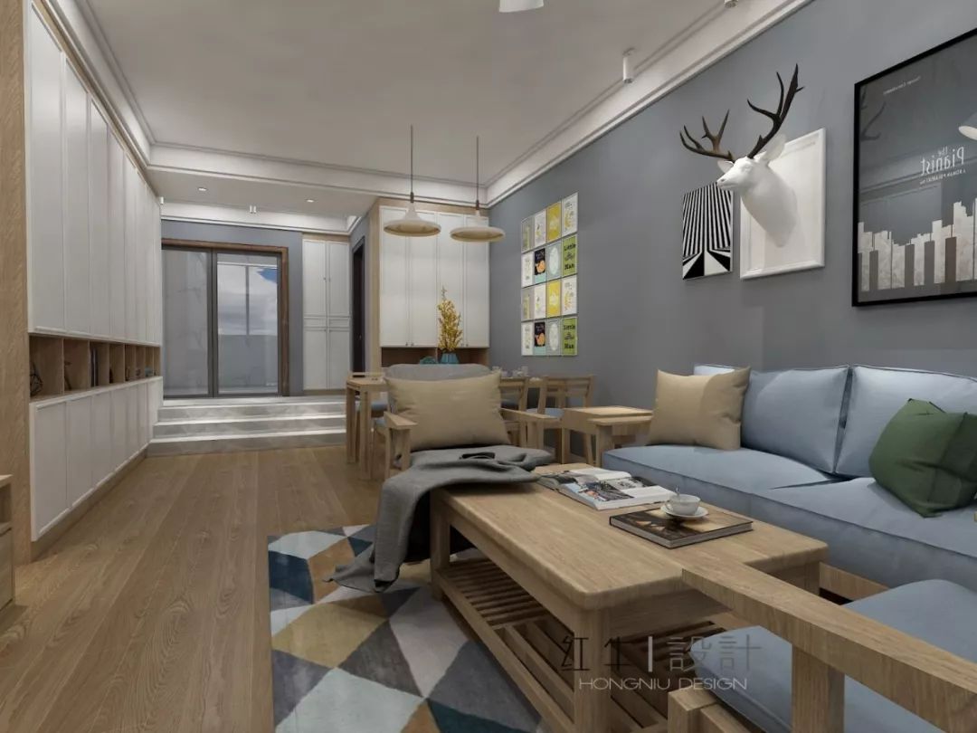 南京老房翻新--江南明珠120㎡北歐風(fēng)格13客廳