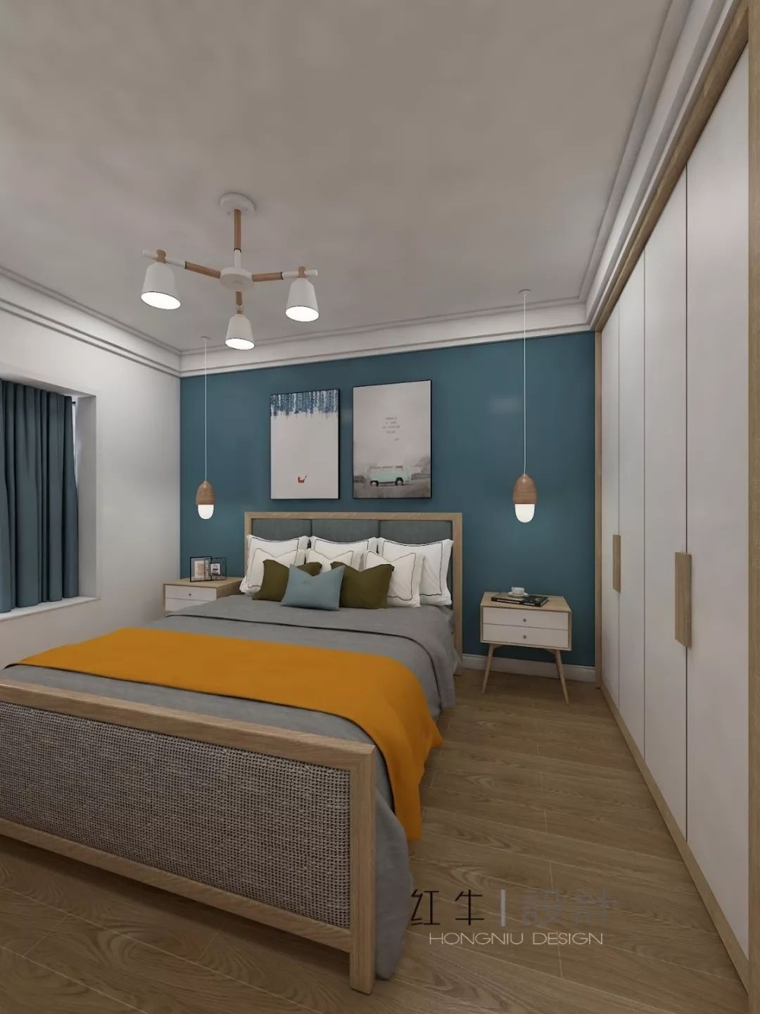 南京老房翻新--江南明珠120㎡北歐風(fēng)格17主臥