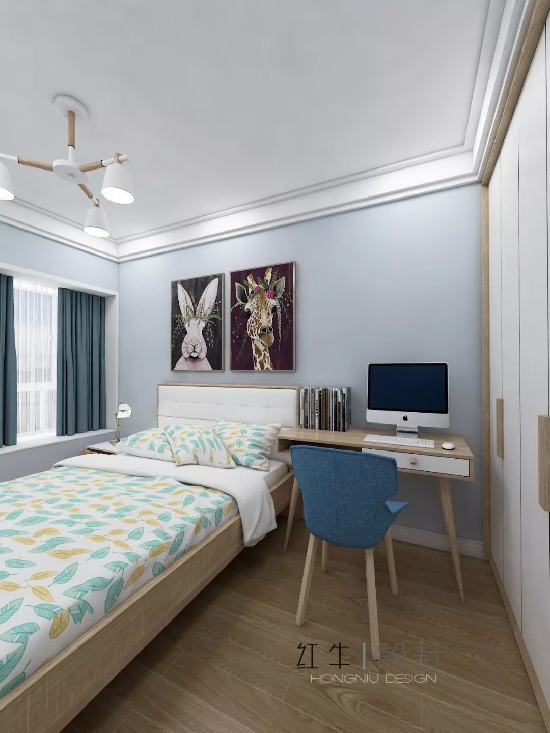 南京老房翻新--江南明珠120㎡北歐風(fēng)格19小孩房