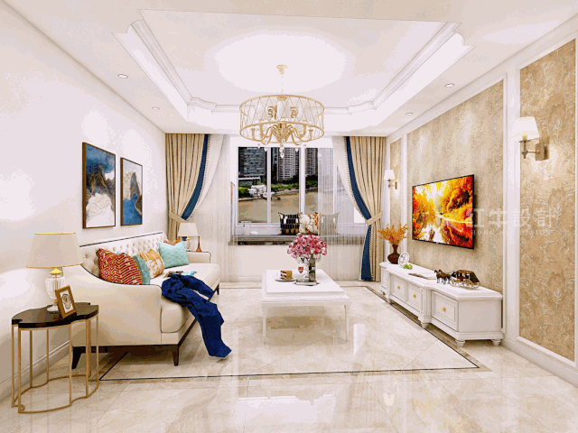 南京恒山花苑106㎡簡歐風(fēng)格--靜享優(yōu)雅生活01設(shè)計(jì)師：朱彥