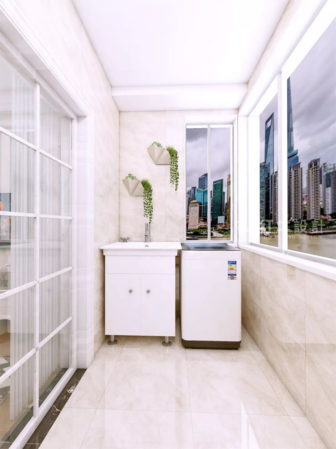 南京恒山花苑106㎡簡歐風(fēng)格--靜享優(yōu)雅生活10陽臺(tái)