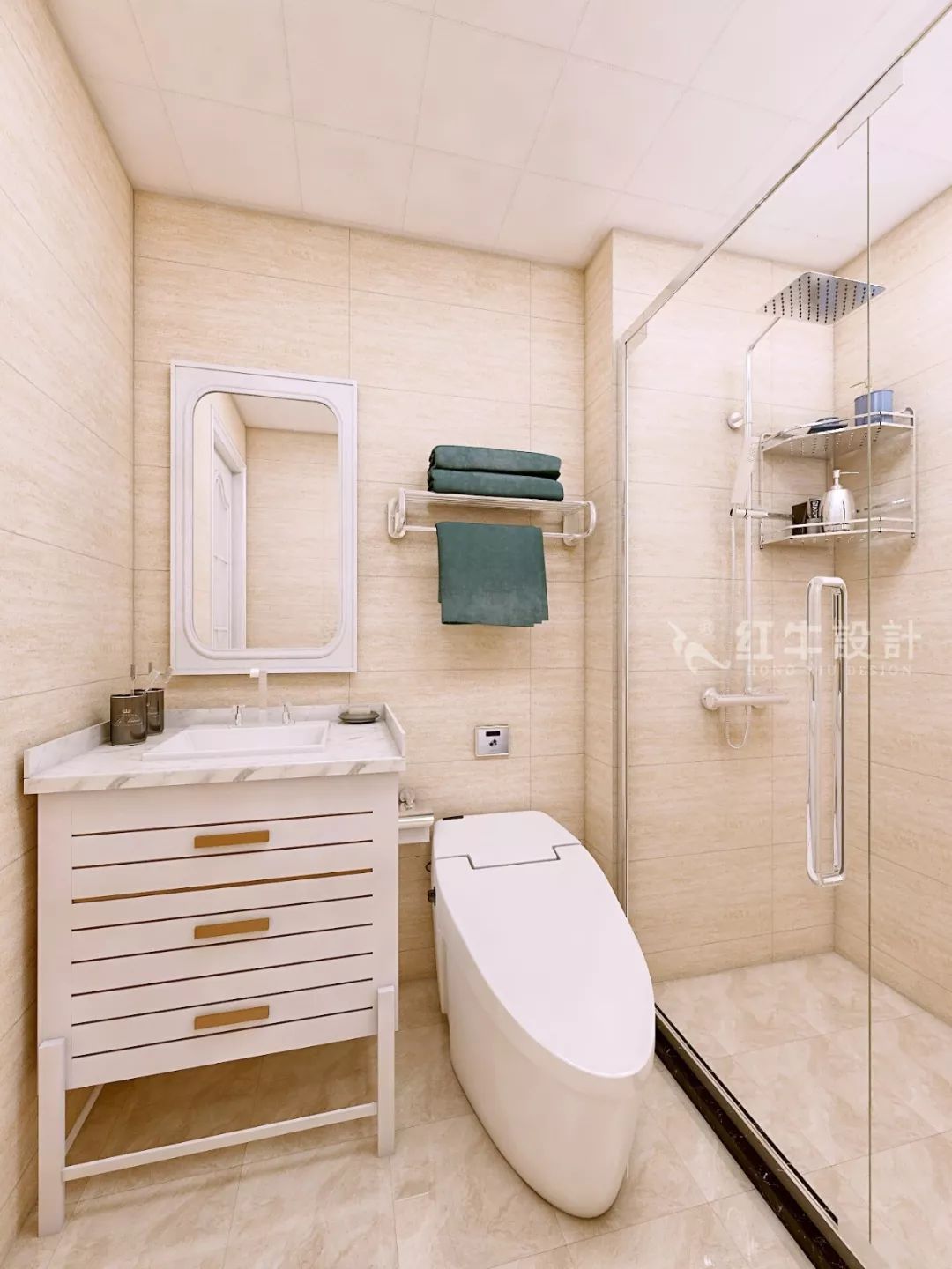 南京恒山花苑106㎡簡歐風(fēng)格--靜享優(yōu)雅生活14衛(wèi)生間