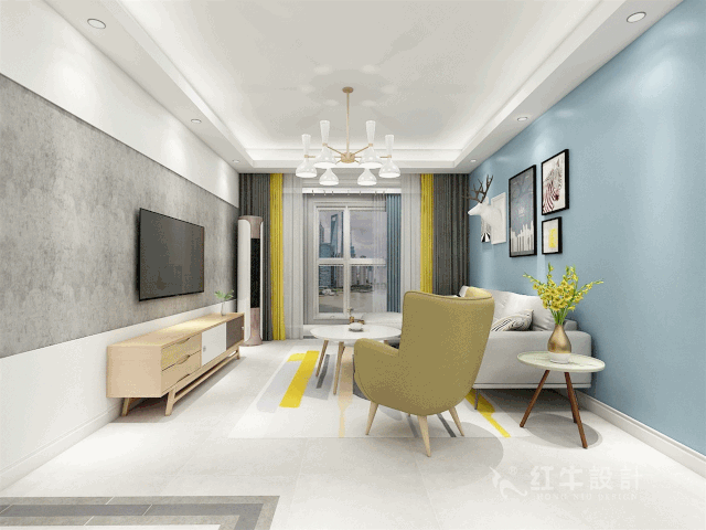 南京萬達(dá)茂99㎡北歐風(fēng)格--摒棄繁瑣的裝飾，打造簡潔明亮的家居空間！01設(shè)計(jì)師：劉小勇