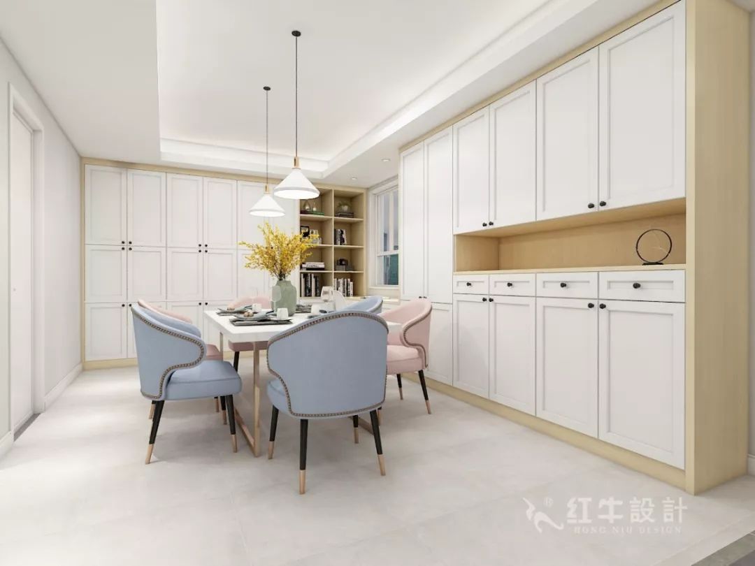 南京萬達(dá)茂99㎡北歐風(fēng)格--摒棄繁瑣的裝飾，打造簡潔明亮的家居空間！05餐廳