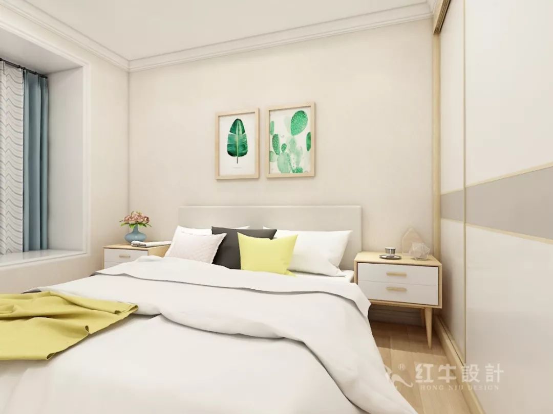 南京萬達(dá)茂99㎡北歐風(fēng)格--摒棄繁瑣的裝飾，打造簡潔明亮的家居空間！07主臥室
