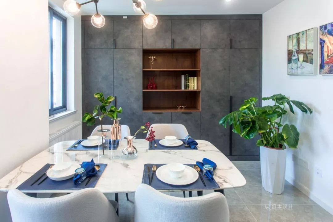 南京龍蟠花苑90㎡現(xiàn)代輕奢--老房升級改造，變身時尚精致家！07餐廳改造
