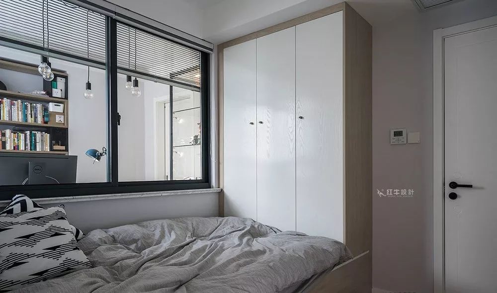 南京王子公館89㎡現(xiàn)代簡(jiǎn)約--超吸睛的背景墻跳色06次臥設(shè)計(jì)