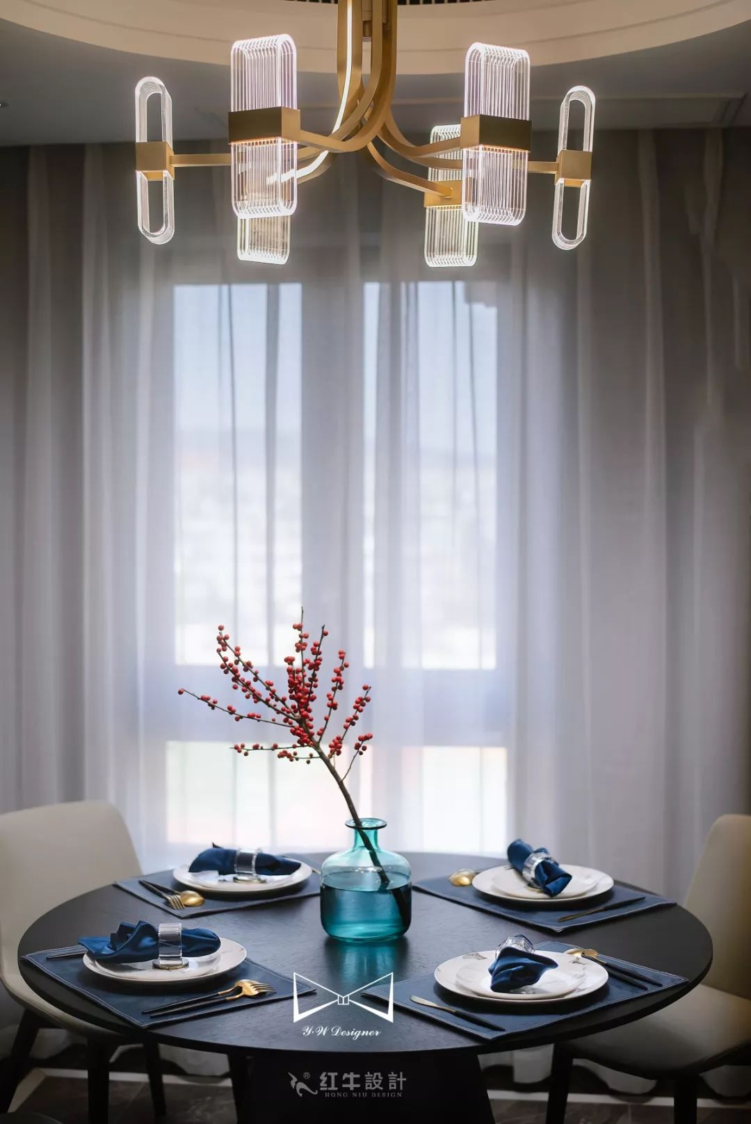 南京高科榮域133㎡輕奢風(fēng)格--巧用木飾面，打造質(zhì)感之家！07餐廳設(shè)計(jì)