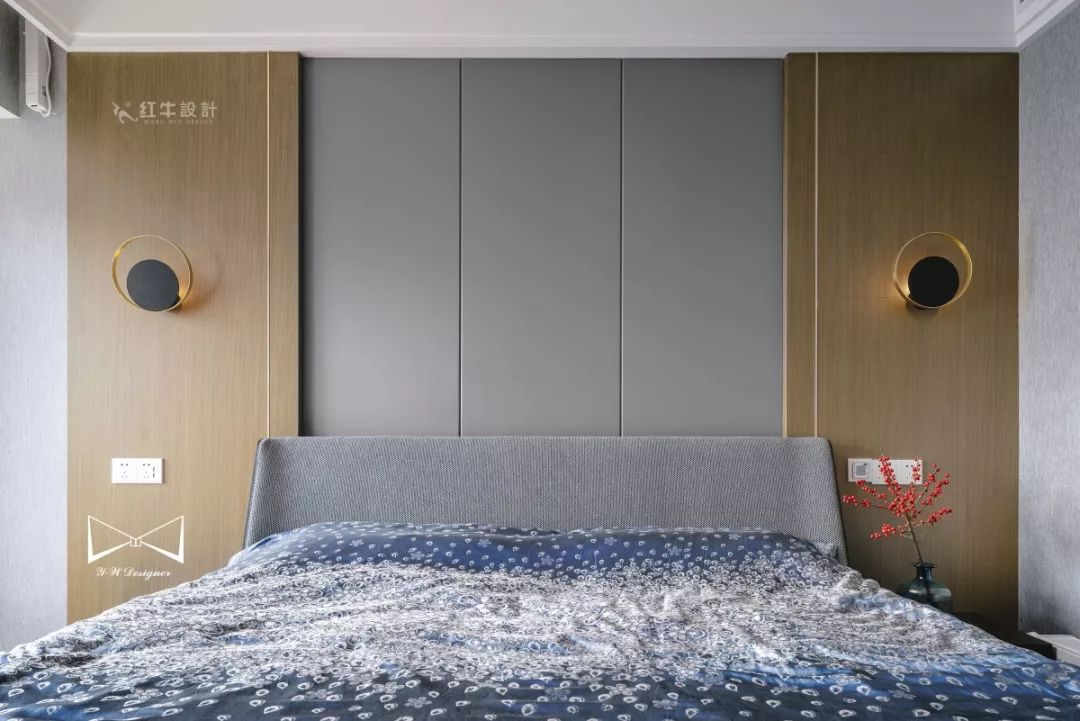 南京高科榮域133㎡輕奢風(fēng)格--巧用木飾面，打造質(zhì)感之家！11主臥設(shè)計(jì)