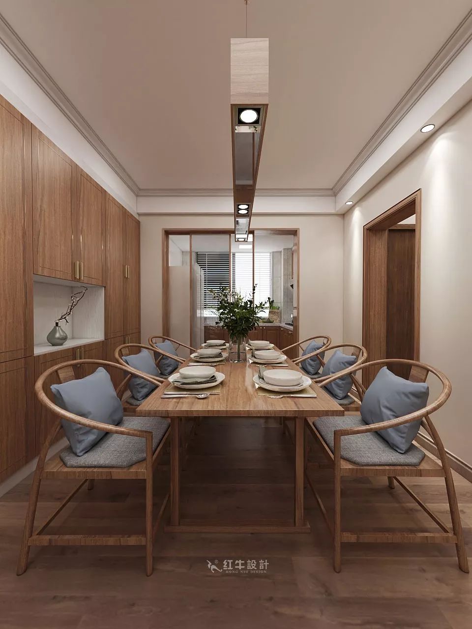 南京大華錦繡時代160㎡中式風(fēng)格--健身房+家庭影院，這才是向往的生活！08一樓設(shè)計_餐廳