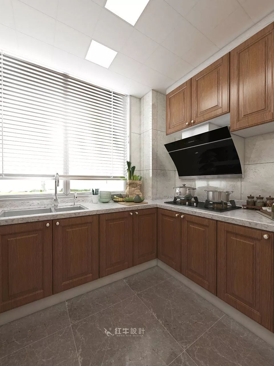 南京大華錦繡時代160㎡中式風(fēng)格--健身房+家庭影院，這才是向往的生活！09一樓設(shè)計_廚房