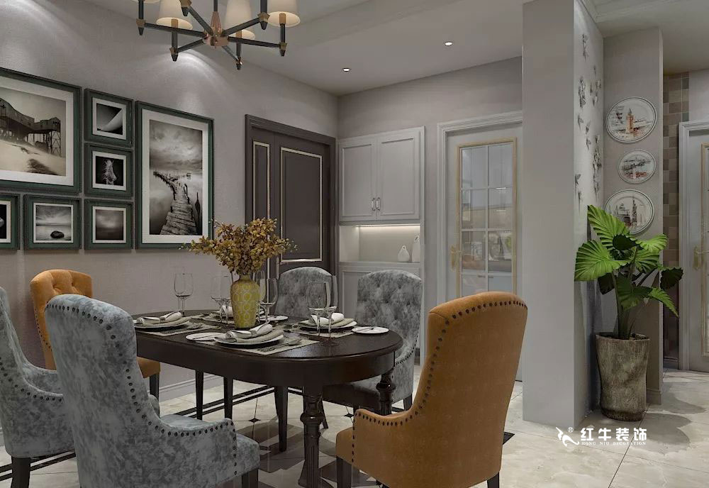 南京萬科光明城市115㎡簡美風格--適合三代人的家居環(huán)境04餐廳設計+logo