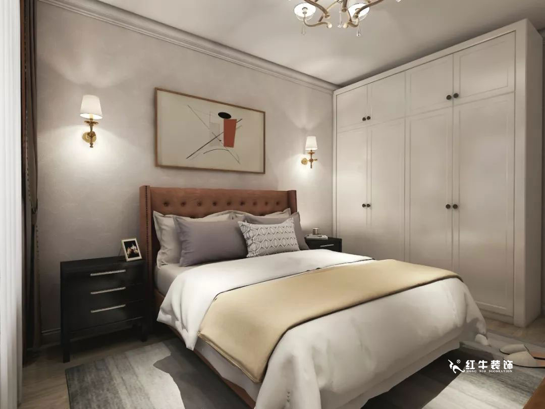 南京萬科光明城市115㎡簡美風格--適合三代人的家居環(huán)境10主臥設計+logo