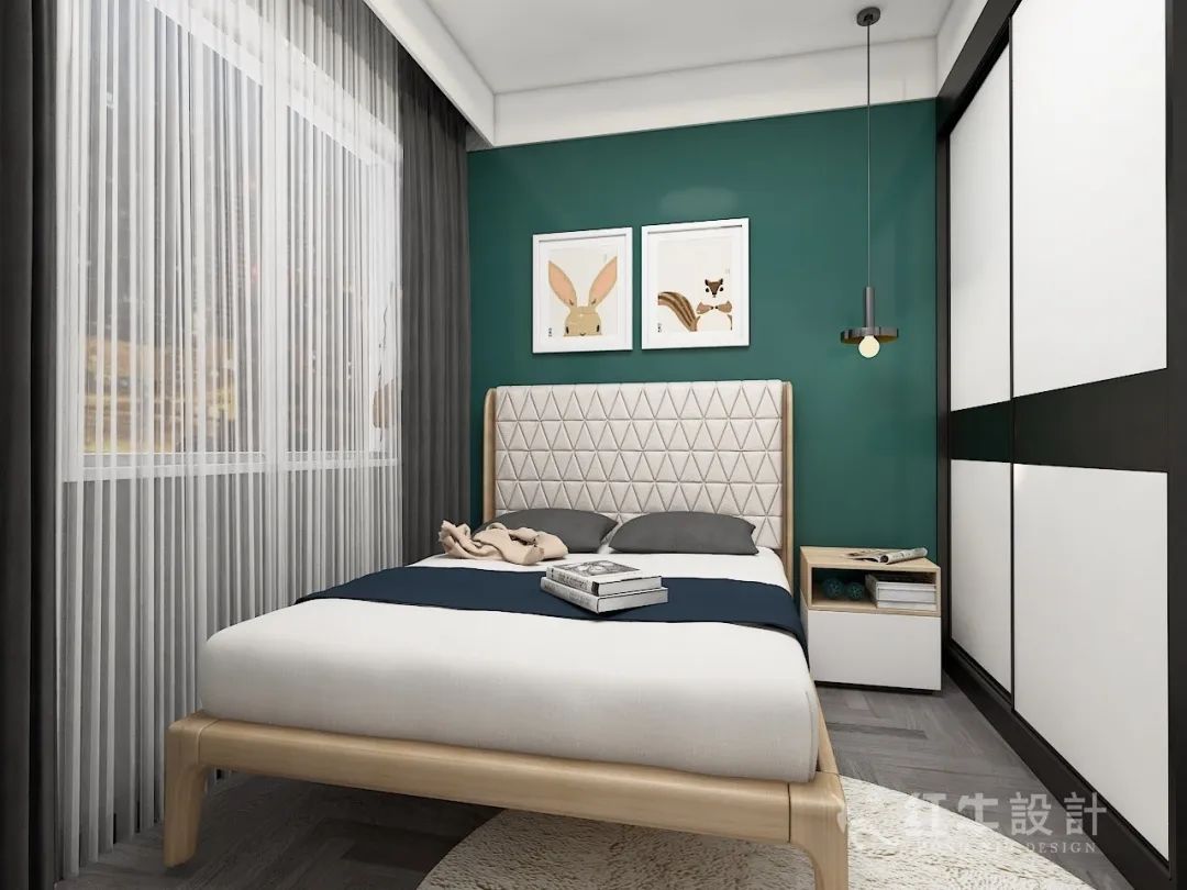 蔡成昊_紅牛設計--保利金地貝克115㎡（四房）現(xiàn)代風格10效果圖欣賞_臥室