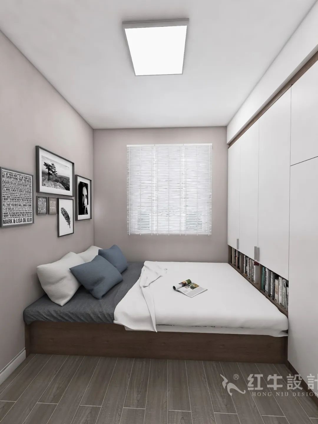 張桐瑋_紅牛設計--電建洺悅府130㎡北歐風格12效果圖欣賞_客臥