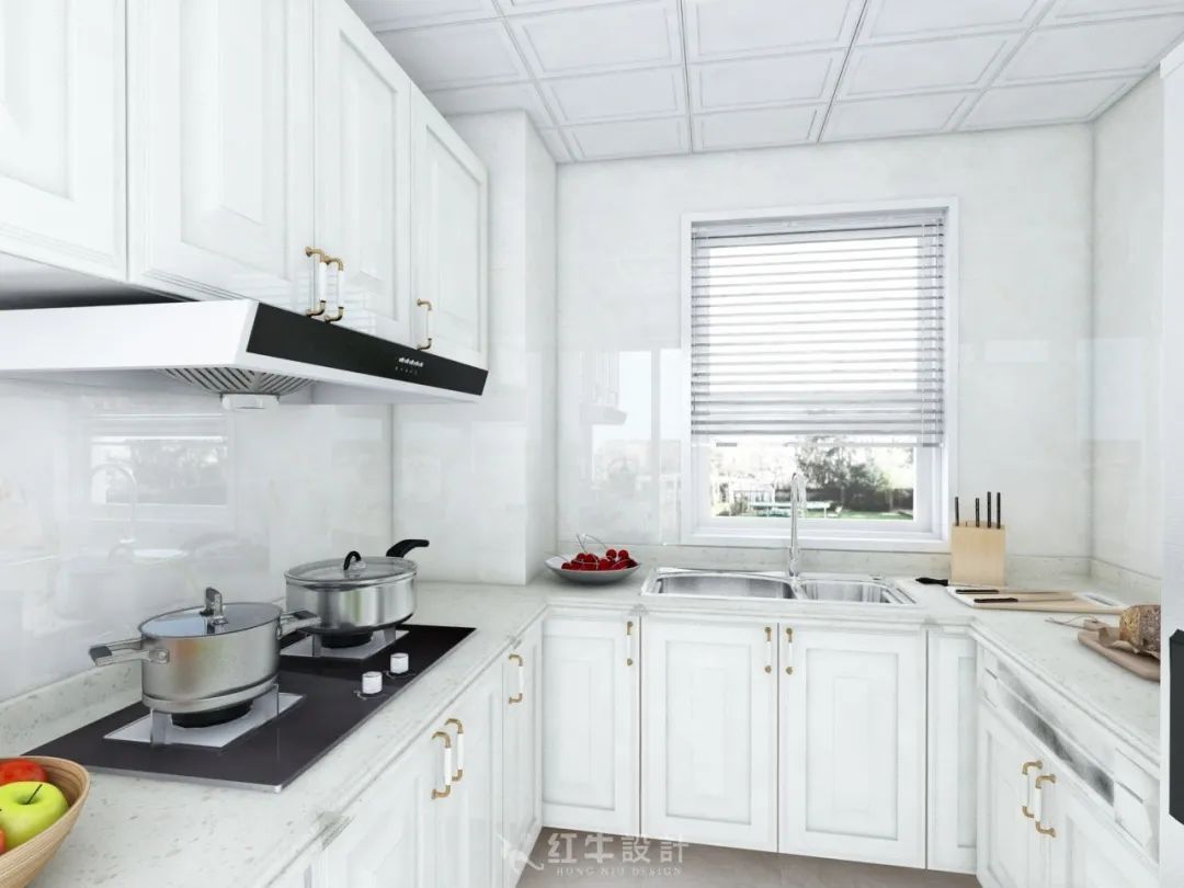 紅牛設(shè)計(jì)--大名城 · 紫金九號(hào)89㎡地中海風(fēng)格08效果圖欣賞_廚房