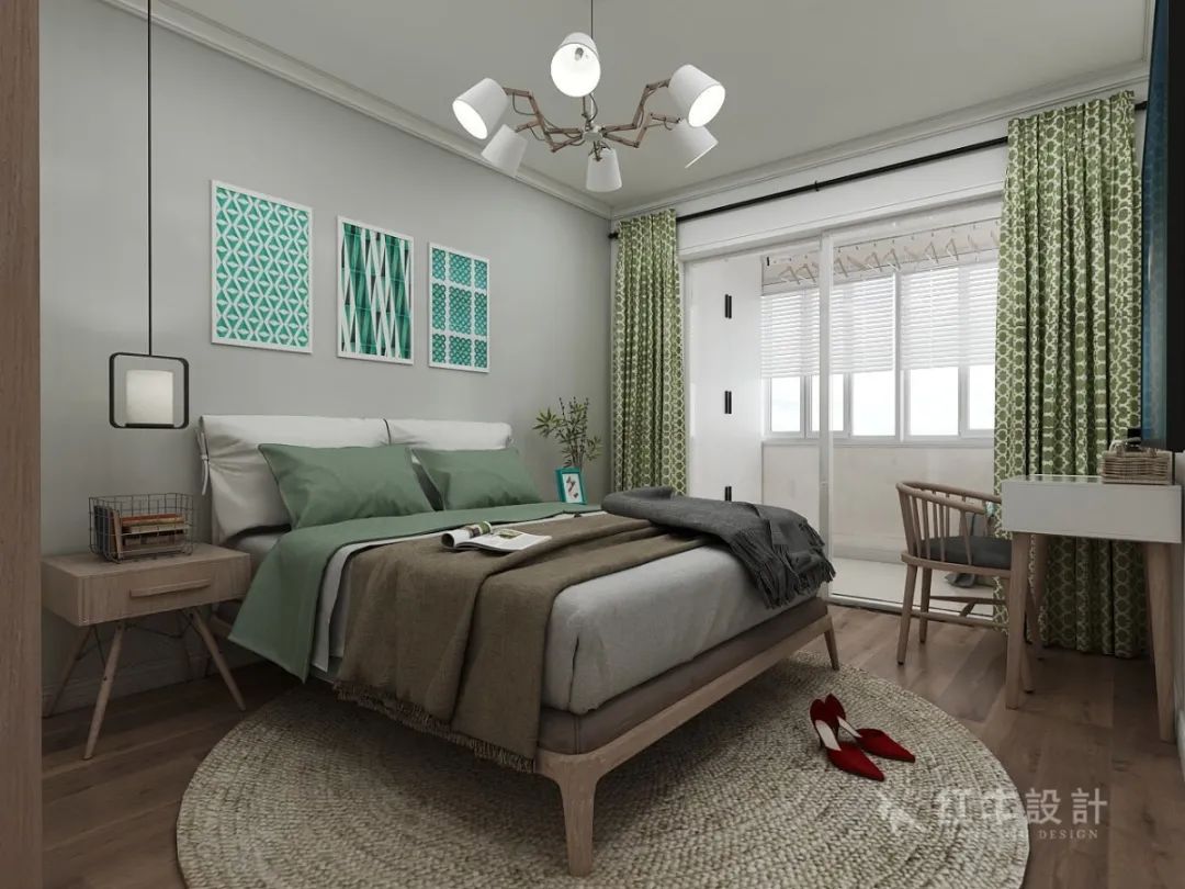 吳波_紅牛設計--中垠紫金官邸100㎡(B戶型)現(xiàn)代簡約06效果圖欣賞_臥室