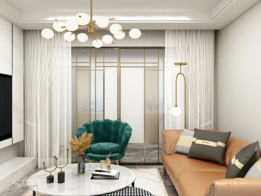 朱明琪_紅牛設(shè)計(jì)--中垠紫金官邸105㎡(C1戶(hù)型)現(xiàn)代輕奢01客廳