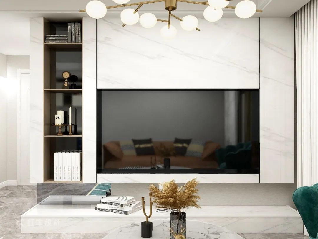 朱明琪_紅牛設(shè)計(jì)--中垠紫金官邸105㎡(C1戶(hù)型)現(xiàn)代輕奢07效果圖欣賞_客廳