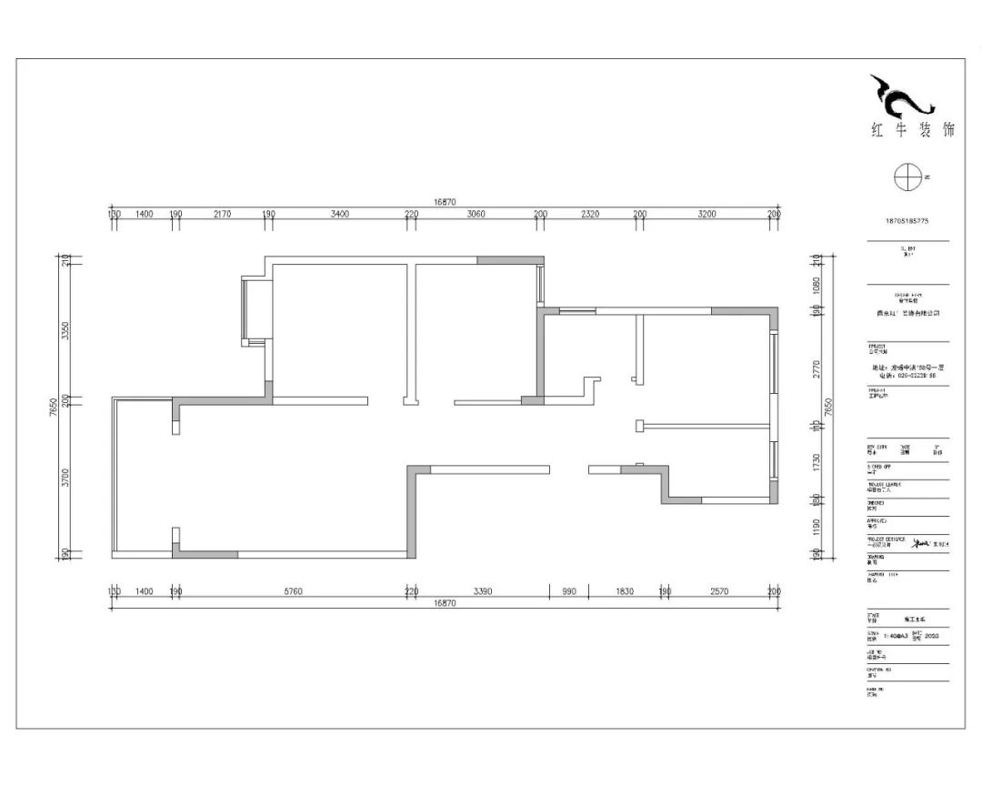 朱明琪_紅牛設計--中垠紫金官邸105㎡(C3戶型)新中式風格02戶型分析_原始結構圖