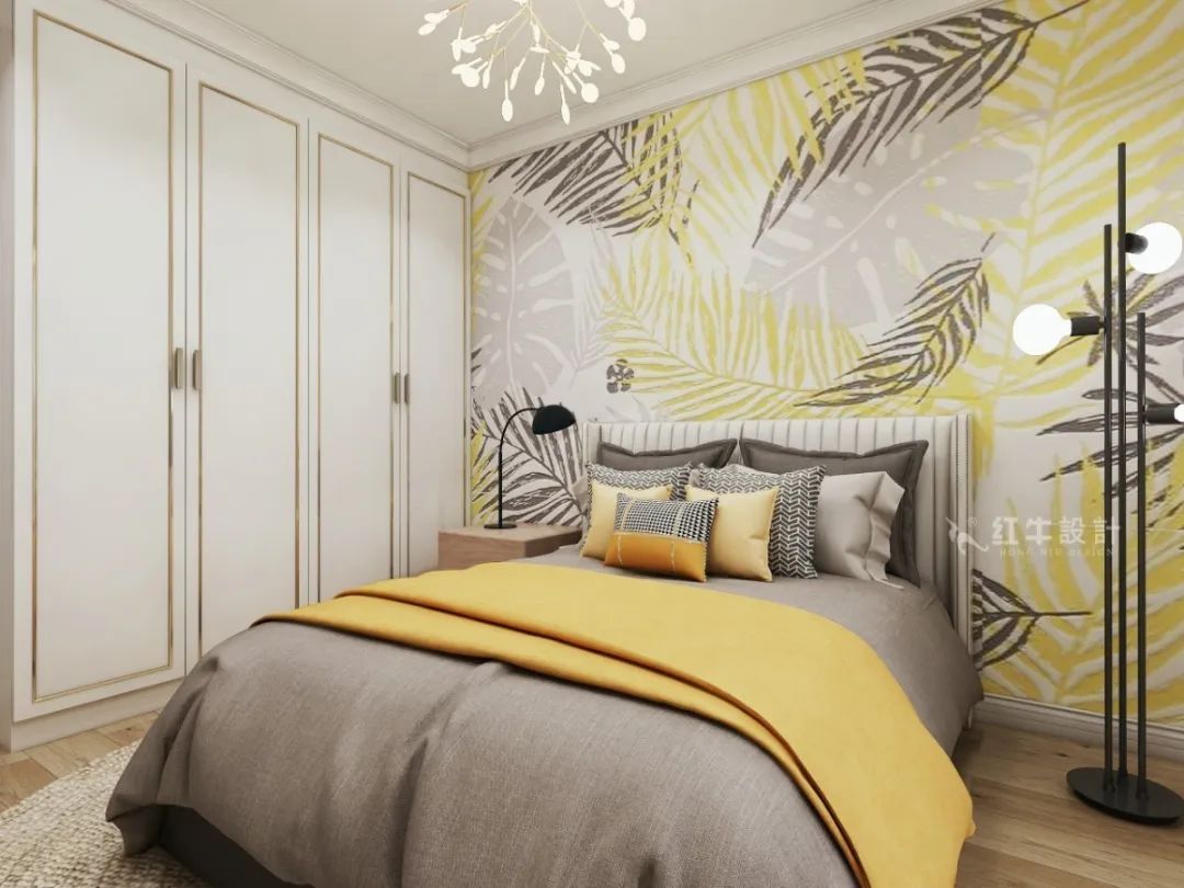 紅牛設(shè)計(jì)--創(chuàng)源龍樾89㎡現(xiàn)代簡約07效果圖欣賞_主臥