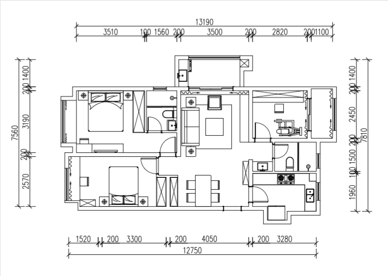 紅牛設(shè)計(jì)--創(chuàng)源龍樾116㎡輕奢風(fēng)格03調(diào)整建議_平面布置圖