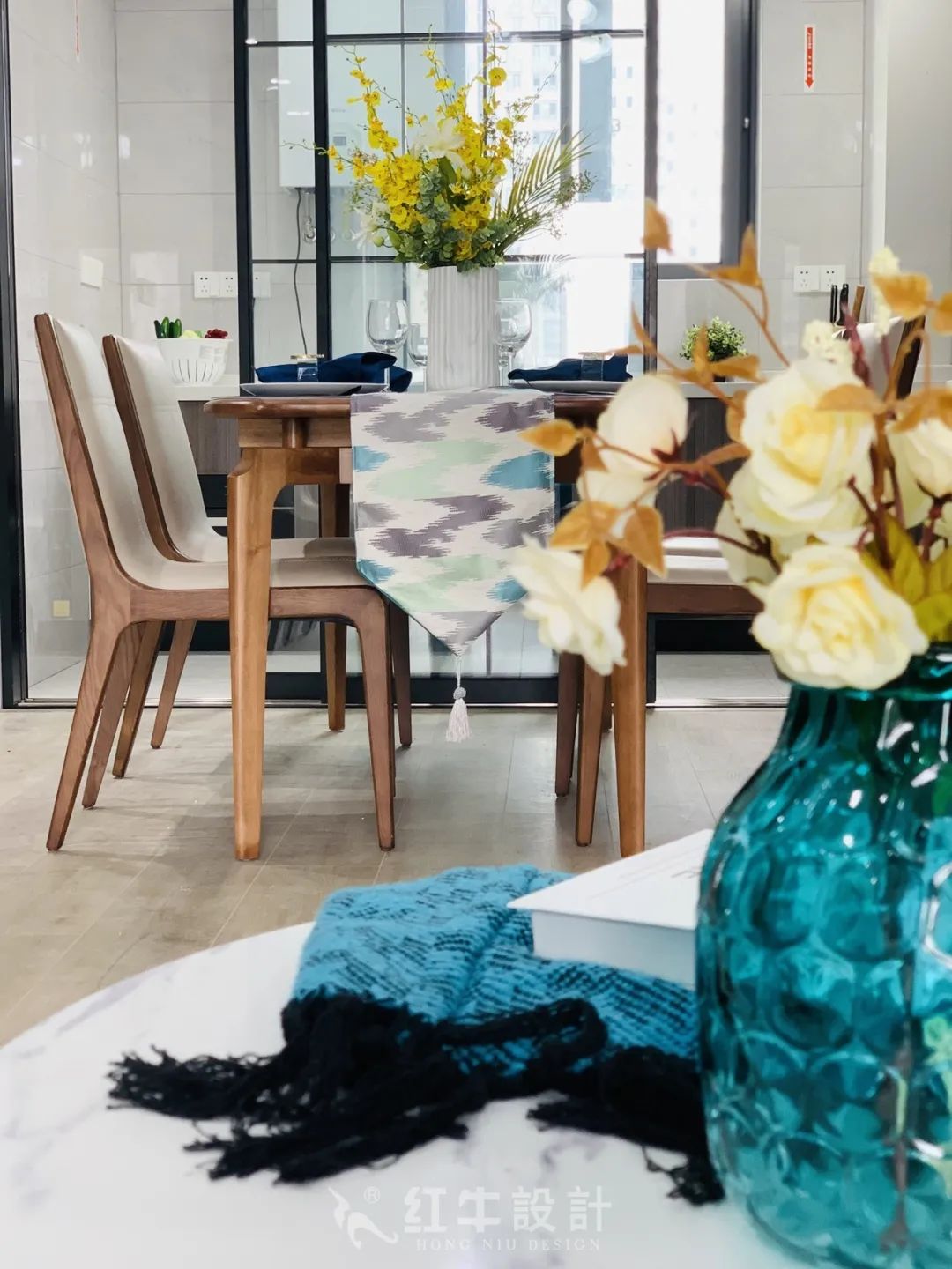 保利國(guó)際社區(qū)95㎡北歐風(fēng)格--記錄毛坯到美家的蛻變過(guò)程05實(shí)景效果_餐廳