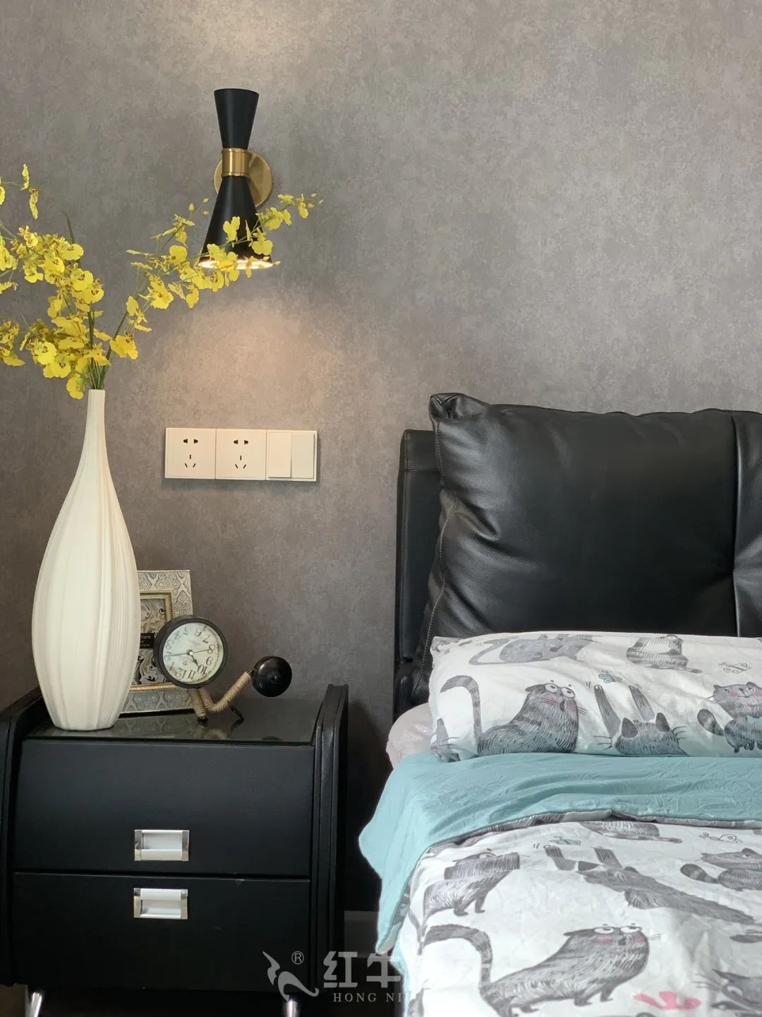 保利國(guó)際社區(qū)95㎡北歐風(fēng)格--記錄毛坯到美家的蛻變過(guò)程11實(shí)景效果_臥室