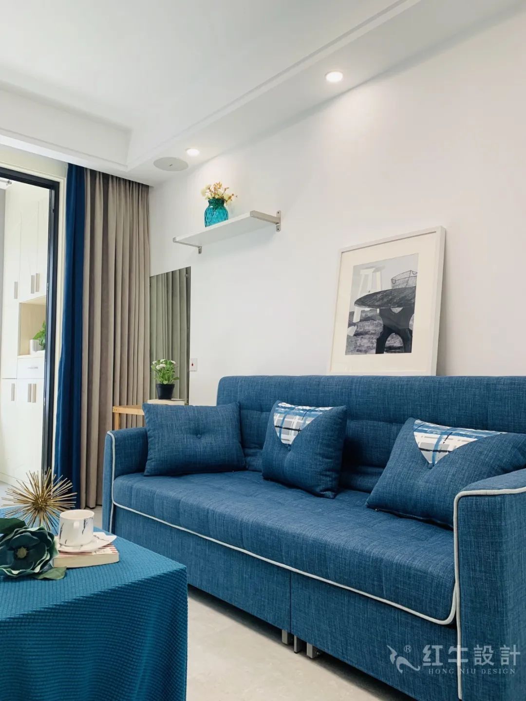 孟憲濤_保利國際社區(qū)115㎡現(xiàn)代北歐--簡潔明亮之家，一人獨居太愜意！07實景效果_客廳