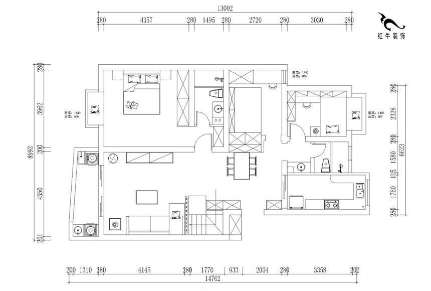 魏利利_逸景園2-102-130㎡-現(xiàn)代風格_平面布置圖860x580