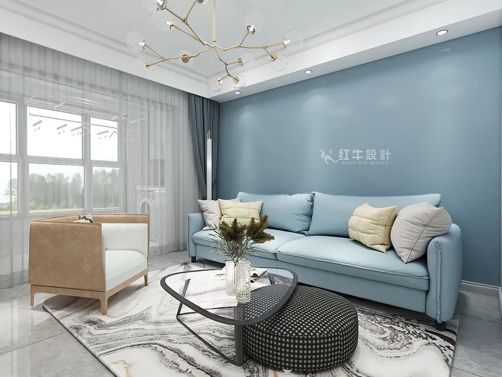 朱明琪_禧和苑89㎡北歐風(fēng)格--經(jīng)典小三房設(shè)計(jì)01客廳