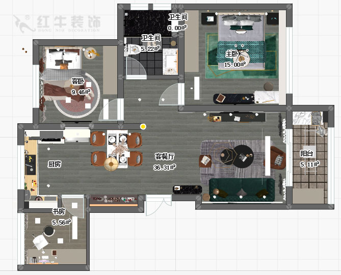 郭志成_御水灣花園73-1-101-90㎡-現(xiàn)代輕奢風格_平面圖+logo