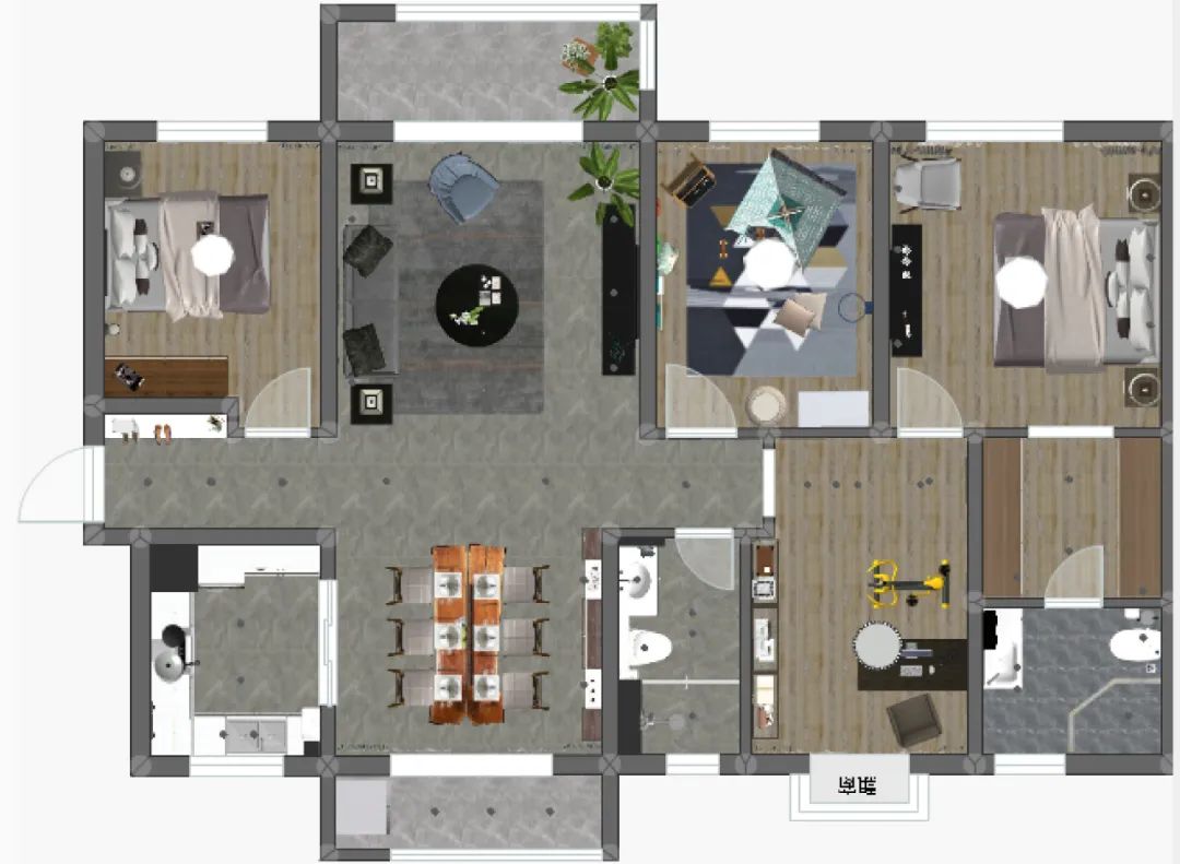 142㎡--保利國際社區(qū)戶型解析02調(diào)整建議_平面布置圖